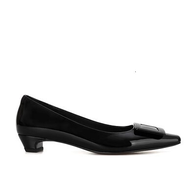 Ddmysports Premium Version Su Yinyin S Same French Genuine Leather Toe Square Buckle Cat Order For Women OL Commuting Shoes OUTDOOR