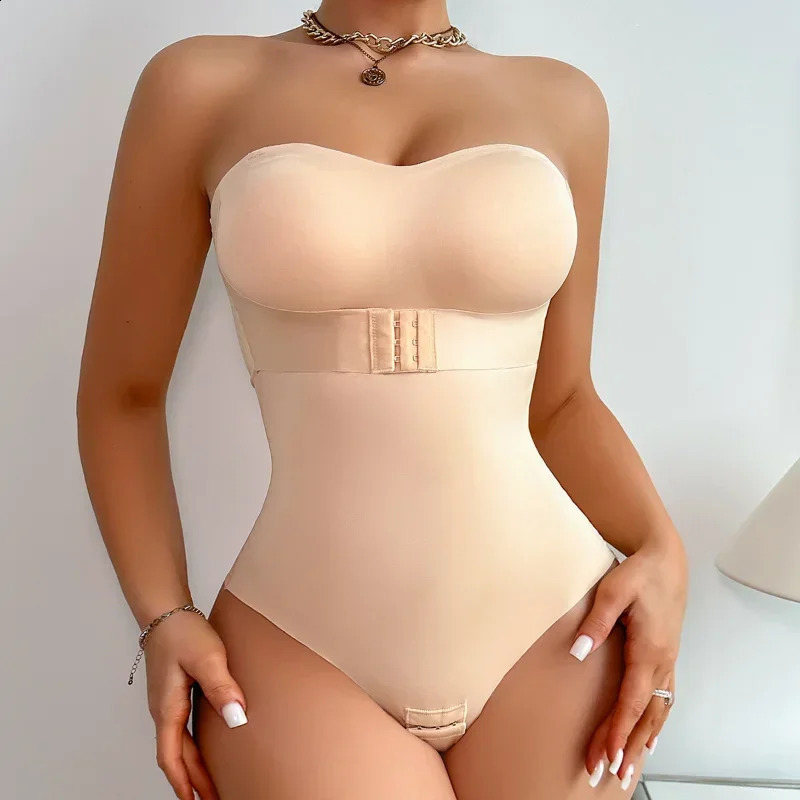 Female strapless corset bodysuit abdominal control shaping corset formal underwear female abdominal shape female weight loss 240822