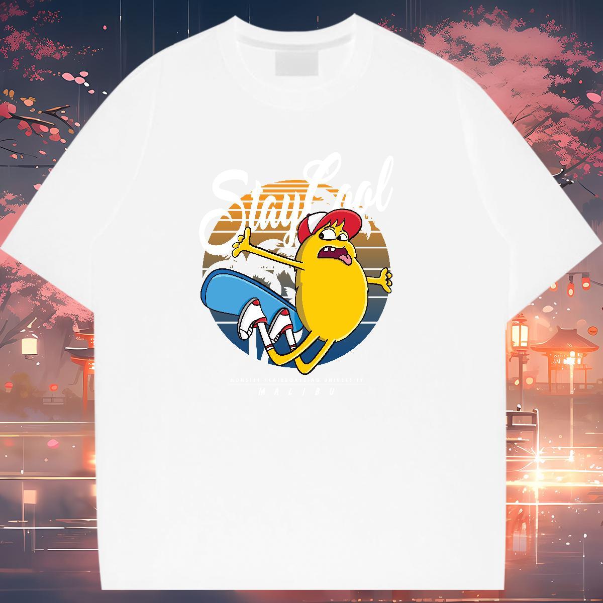 Female Womens Tshirts 100% Cotton 230g role Casual Sport T Shirt For Woman Crew Neck Breathable Cartoon Anime Tees