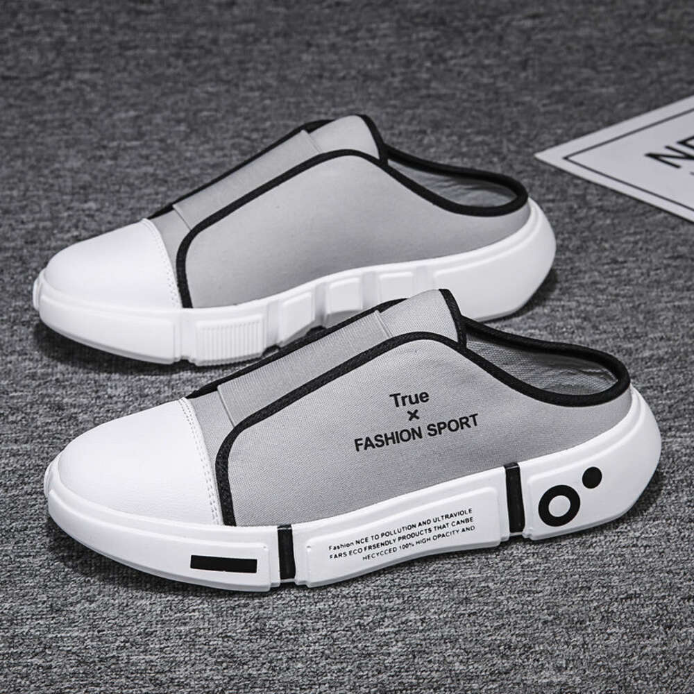 Ddmysports Summer New Korean Edition Trendy One Step Breathable Lazy Little White Social Leisure Men S Shoes Slippers OUTDOOR