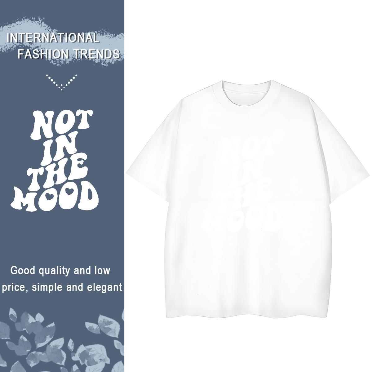 Popular Tshirt for Man Woman 100% Cotton 230g letter Hip Hop Street Womens T Shirts Breathable Soft Black White Clothes