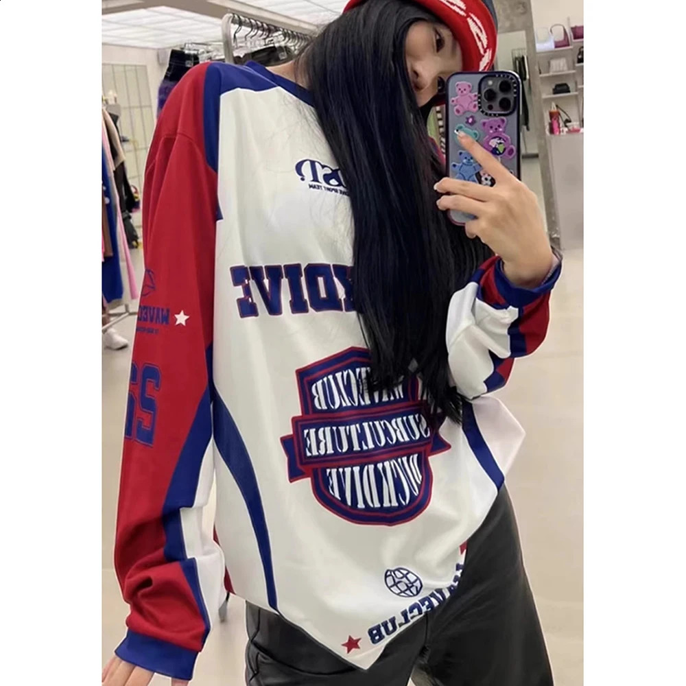 Unisex BIokecore Orange Oversized Long Sleeve For Men Women Hip Hop T-Shirts American Retro Dance Tee Hoodie Sweatshirt 240823