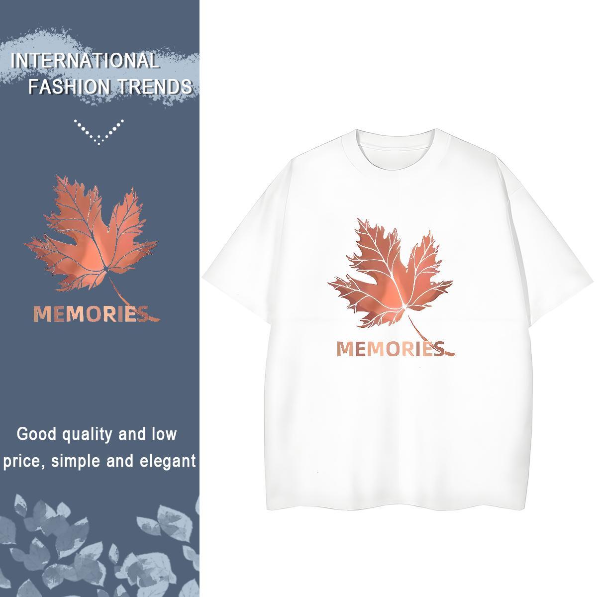5A Woman Tshirt 230g Cotton letter Beach T Shirts Women Breathable Soft Cartoon Floral Printing Tshirts