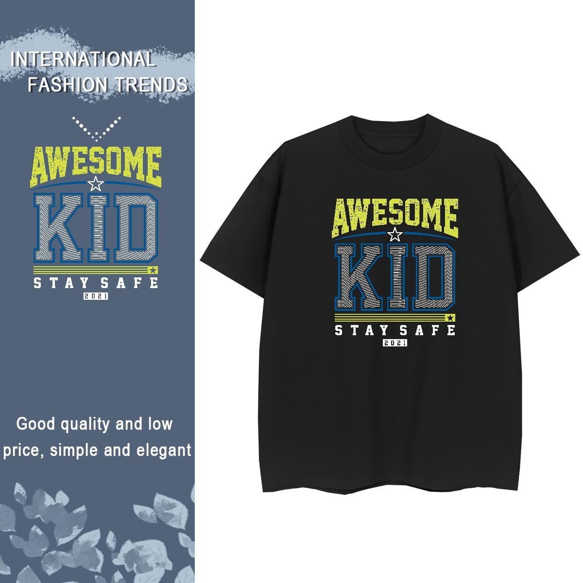 Soft Unisex Tshirts 100% Cotton 230g letter Hip Hop T shirt Crew Neck Custom Cartoon Tee Shirt