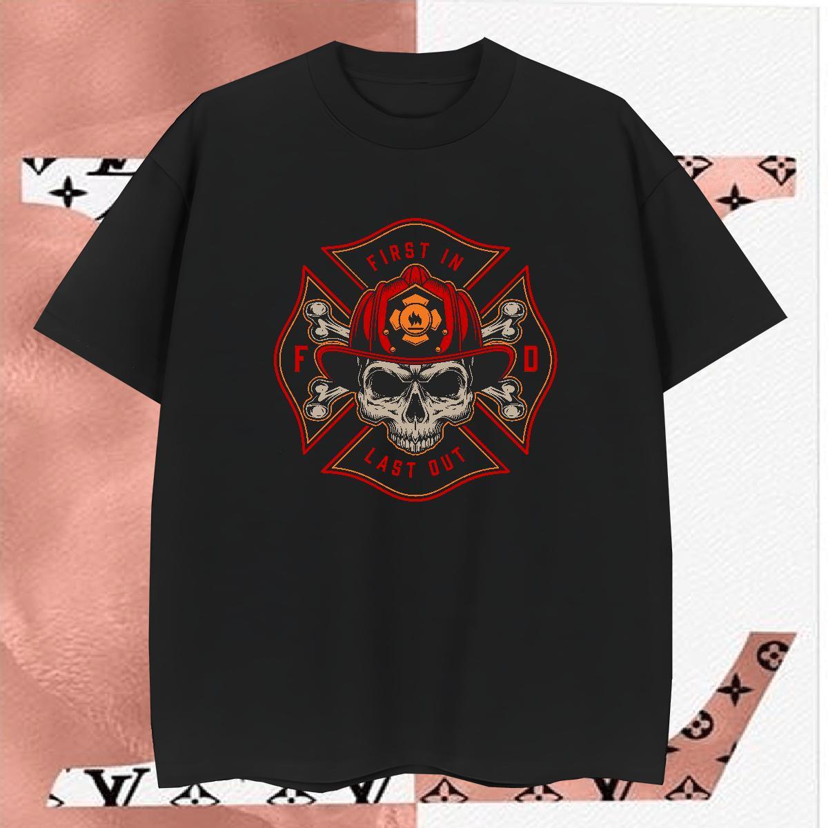Loose Fit Men T Shirts 230g Cotton skull Casual Beach Custom Cartoon Breathable Crew Neck Tshirt for Man Woman Stylist Clothings