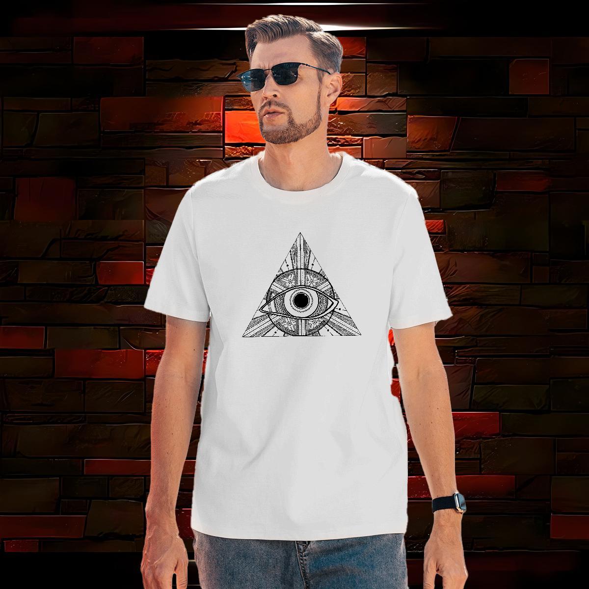 Soft T-Shirts 100% Cotton 230g eye of the devil Street wear Hip Hop Custom Print Plus Size Short Sleeve O-Neck Mens Tshirts Fashion Design Tee Shirt