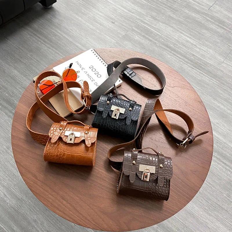 Waist Bags Bag Female Crocodile Pattern Belt Mini Chain Decoration Messenger Small Cool For Women