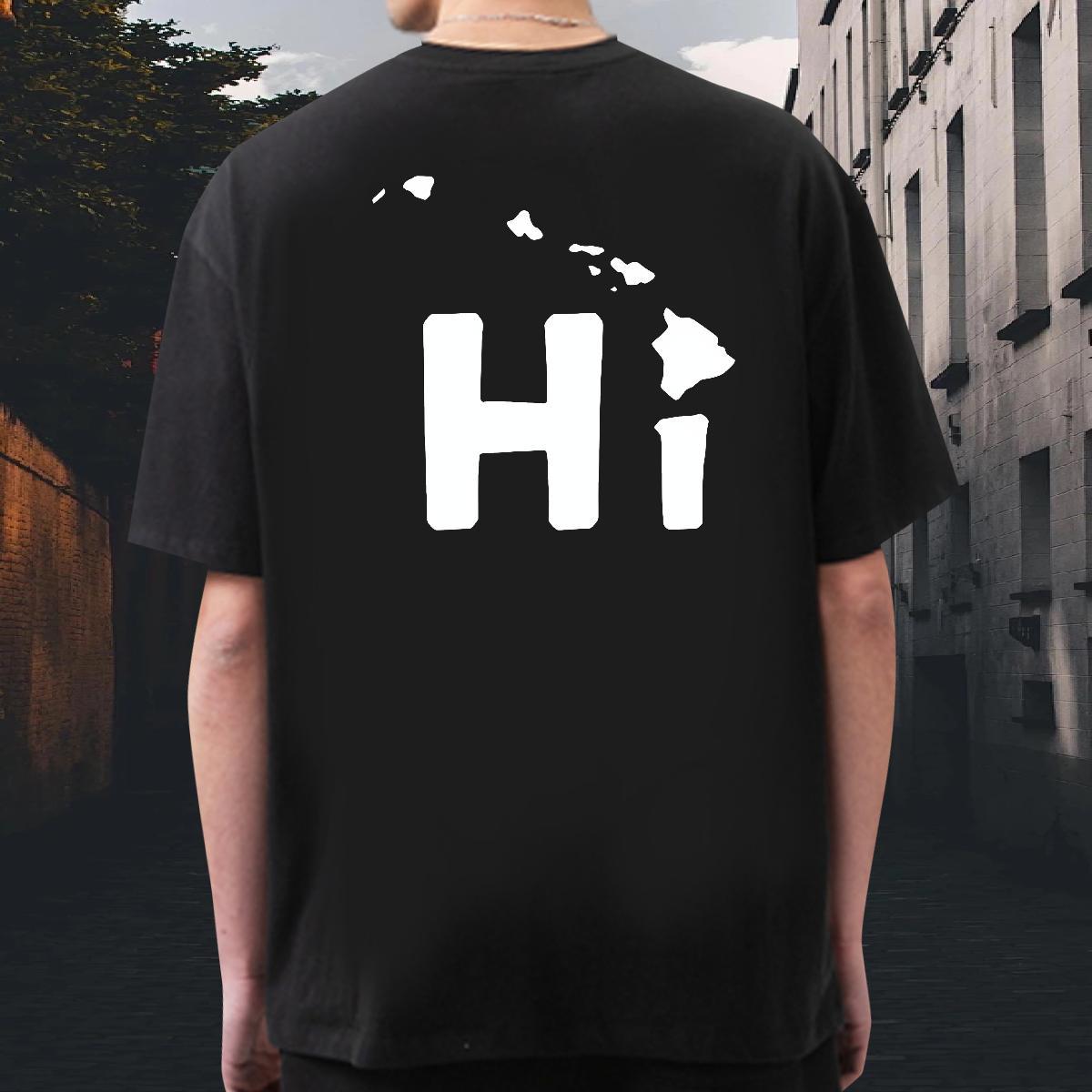 TOP Quality T-Shirts for Men 230g Cotton letter Beach Custom Anime Short Sleeve O-Neck Tshirt for Man Woman Fashion New Tops