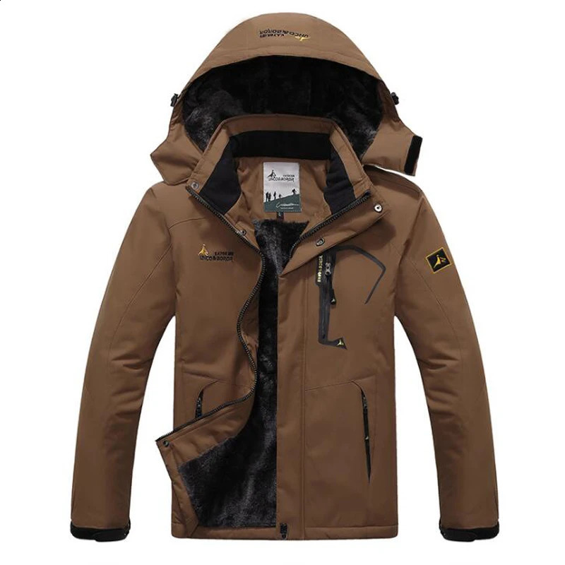Winter mens plush outdoor jacket autumn windproof thick warm black fur coat hooded 240822