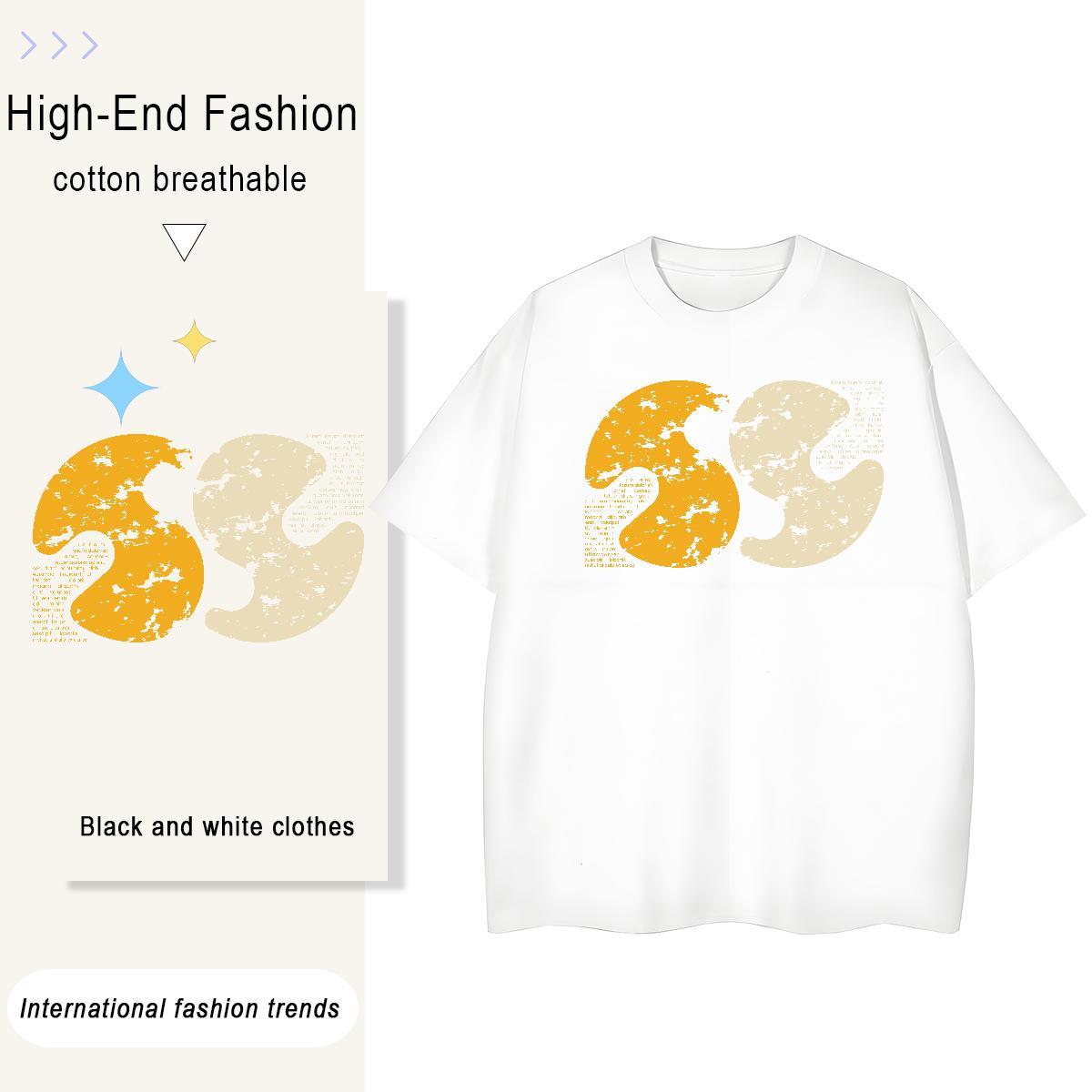 Brand Lady T shirt 230g Cotton painting Summer Casual Woman T Shirts Breathable Short Sleeve Skull Tops Tees