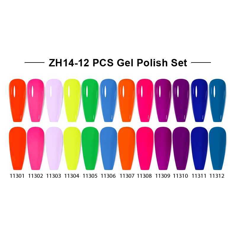 NAILCO 12pcs/Set Gel Nail Polish 15ml LED Gellak Soak Off UV Gel Varnish Red Color Glitter Nail Gel Polish DIY Nail Art LacquerXJ240822