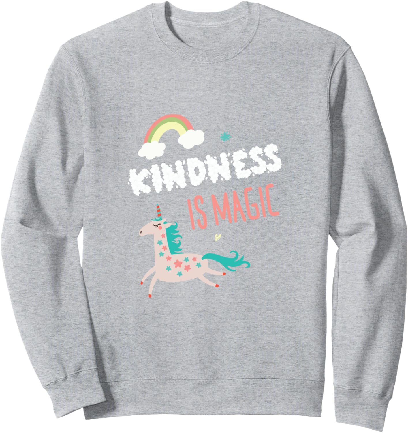 Long Sleeve Shirts for Men sweatshirt Kindness is Magic Pretty Unicorn Rainbow Gift Sweatshirt T shirt Tee Streetwear Casual tops clothes