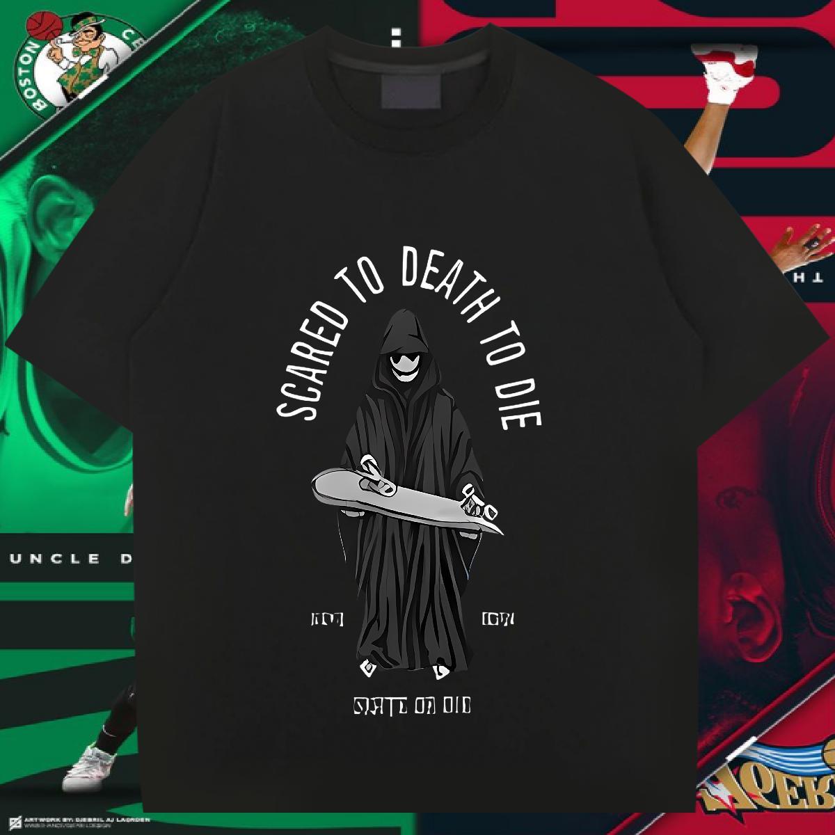 Loose Fit T shirt 230g Pure Cotton skull Home Outdoor Plus Size Custom Breathable Couples T Shirts Free Shipping Clothings