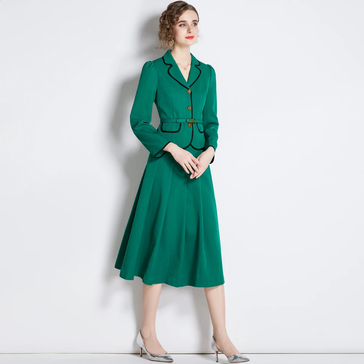 Womens Spring jacket Fashion Single Breasted Slim Fit Small Blazer Coat Vintage Female OuterwearSkirt Suit Two Piece Sets 240823