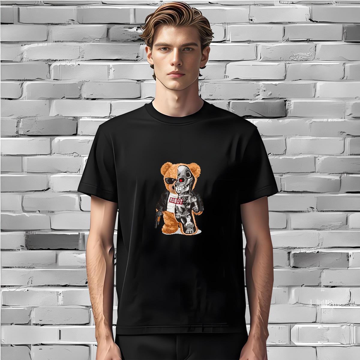 Cool T Shirts Men 100% Cotton 230g skull Street Oversized Breathable Short Sleeve Mens Tshirts Classic Casual Top Tees