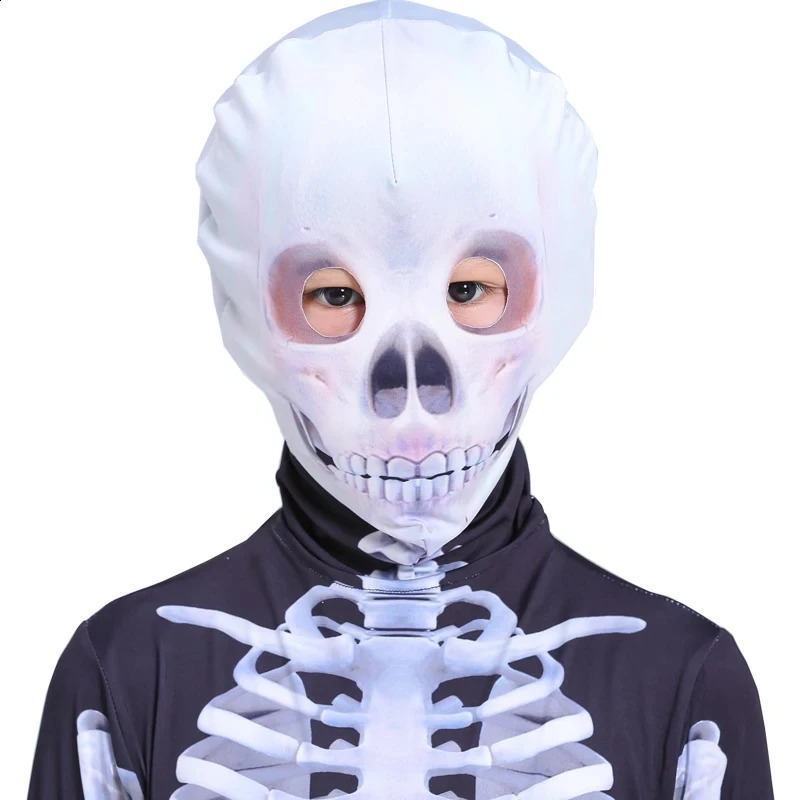 Adult and childrens Halloween costumes zombie skeleton jumpsuit headgear carnival party roleplaying set boys girls tight fitting clothes w240824