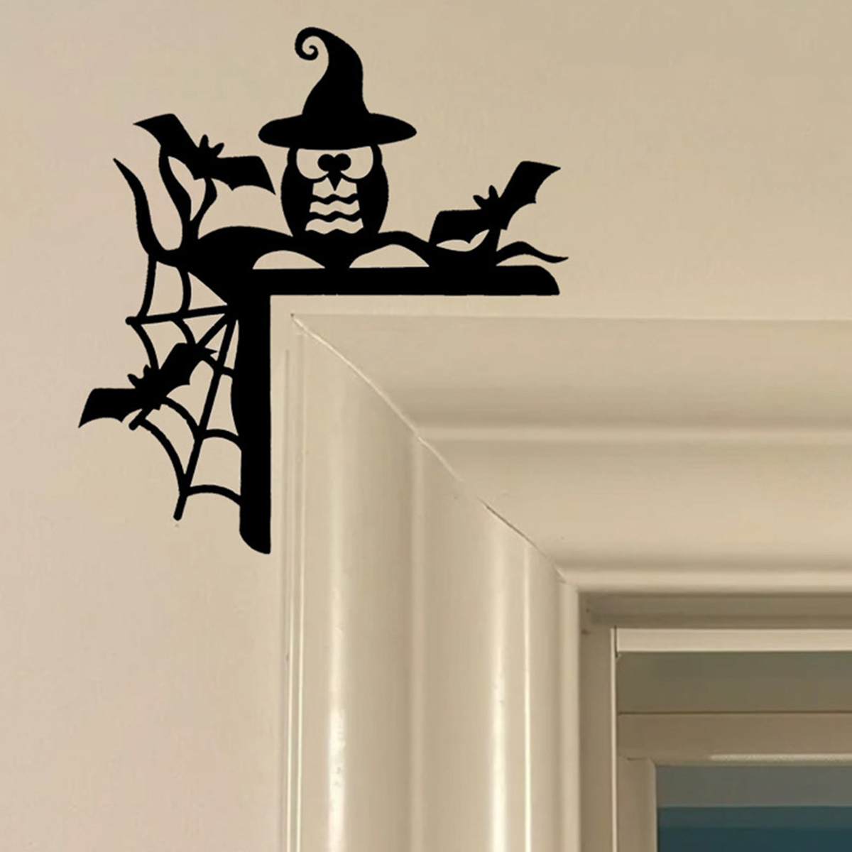 Halloween Door Frame Decoration Halloween Witch Bat Door Corner Sign Door Wall Halloween Decorations