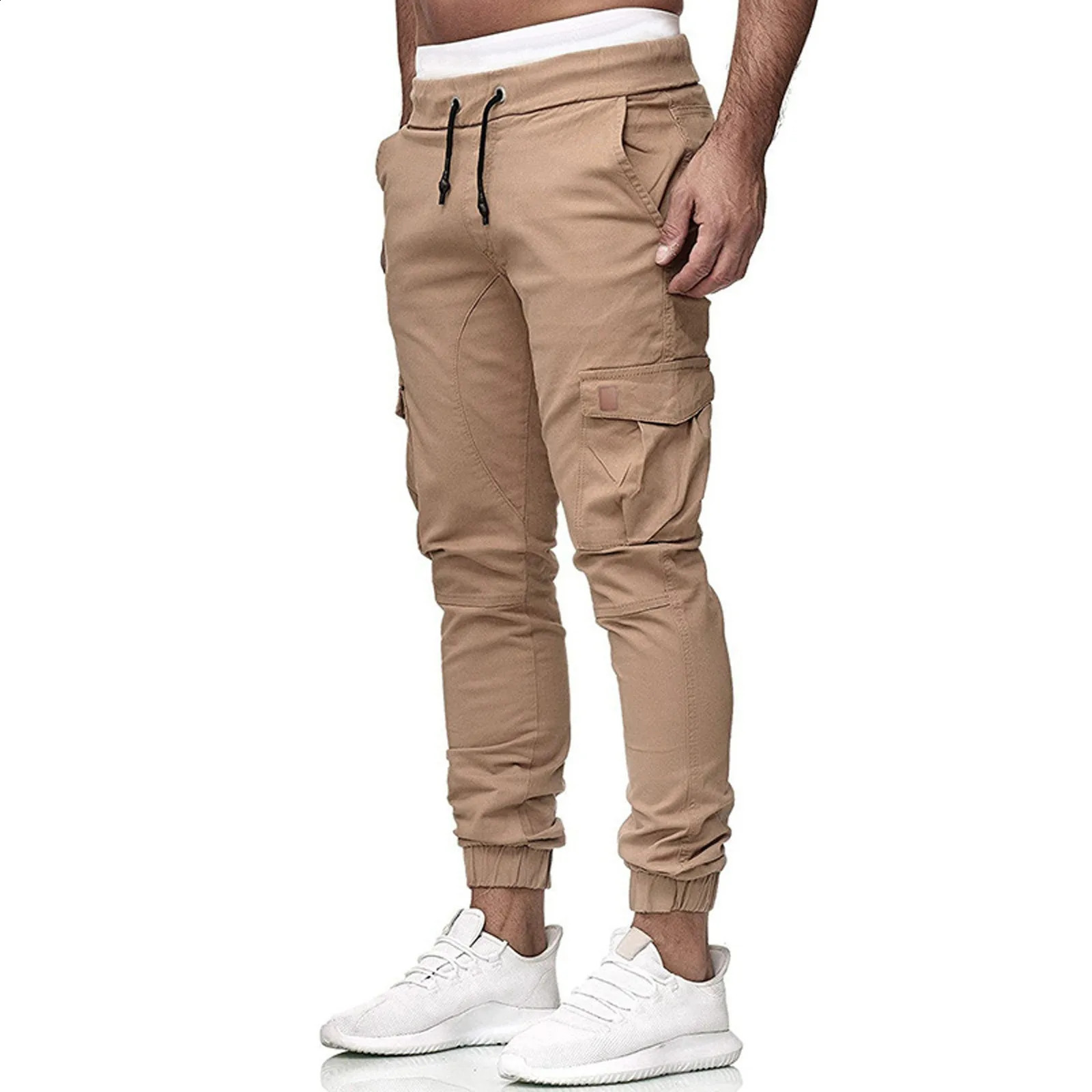 Product pants mens multi pocket sports jogging Trouser lightweight hiking patchwork elastic band outdoor leggings 240823