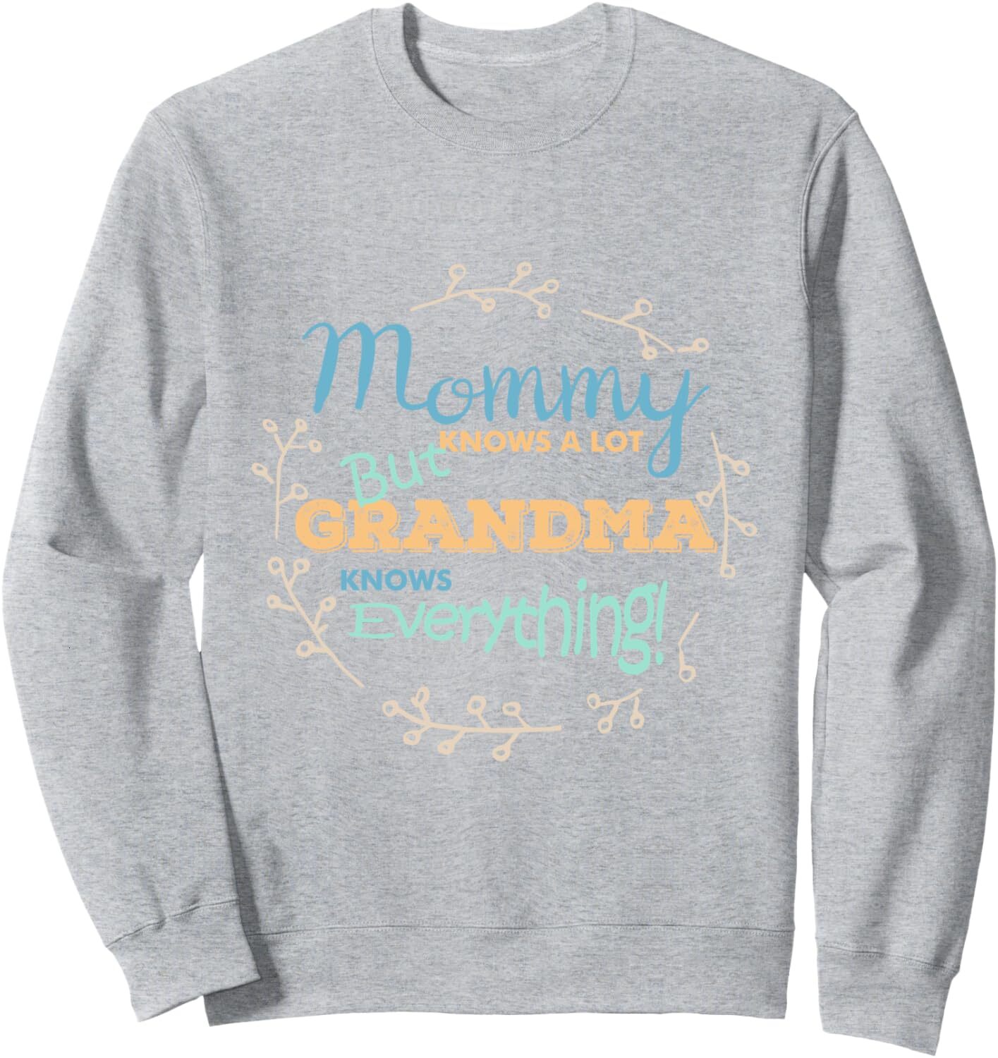 Long Sleeve Shirts for Men sweatshirt Grandma Knows Everything Funny Cute Grandmother Gift Sweatshirt T shirt Tee Streetwear Casual tops clothes