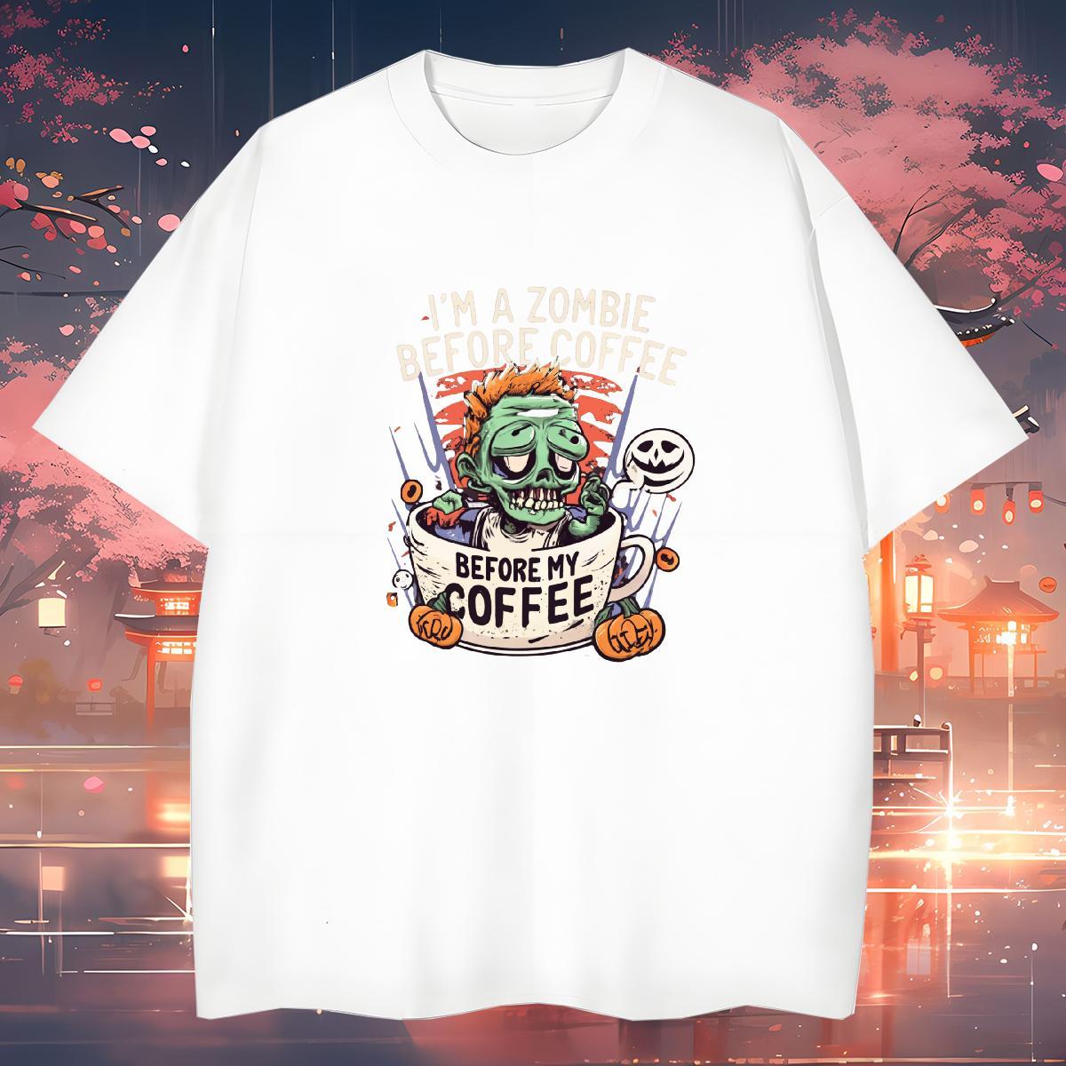 Cool Men T Shirts 100% Cotton 230g skull Hip Hop Custom Cartoon Breathable Short Sleeve Mens Tshirts 2024 Summer Tee Shirt