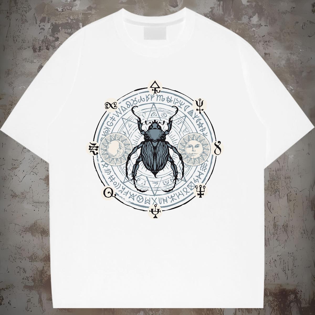 Nice Unisex Tshirts 230g Pure Cotton painting Beach T-Shirts for Women Crew Neck Custom Printing Tops Tees