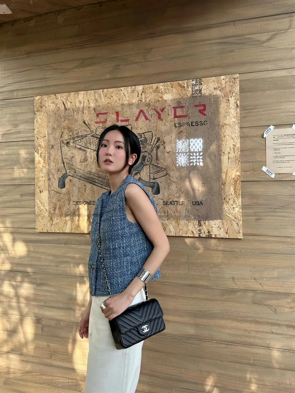 Summer Women Tweed Vest Tops Coat Fashion Streetwear Blue Small Fragrant Wind Vests Jackets Undershirt Outwear Clothing 240823