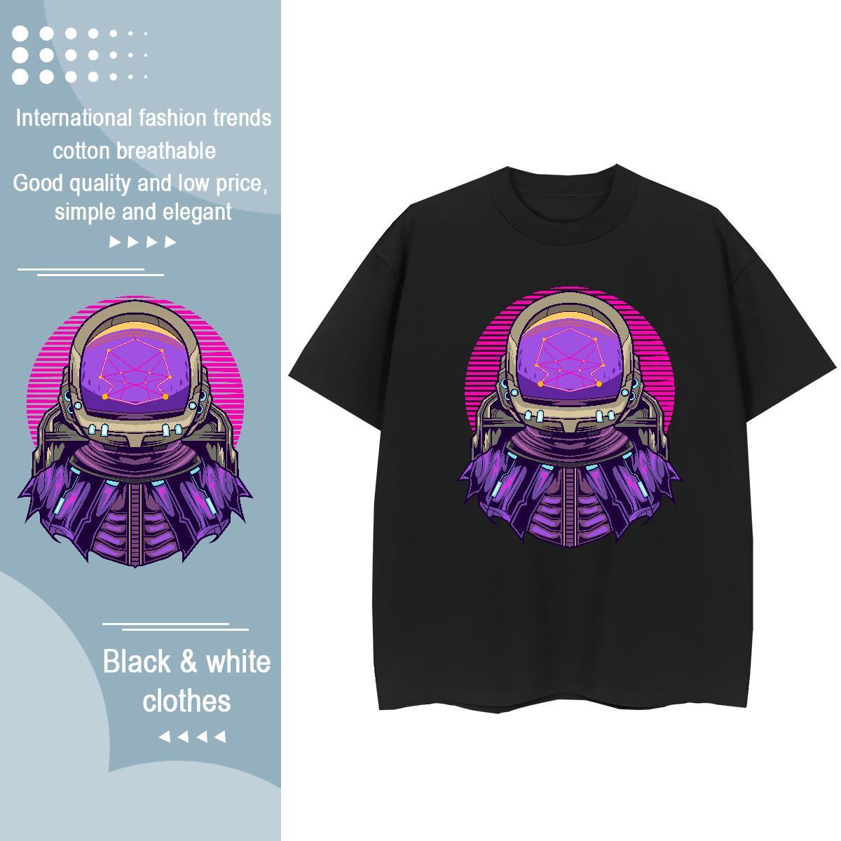 Female Lady T shirt 230g Pure Cotton universe High Street Hip Hop T Shirts Women Crew Neck Breathable Custom Print Plus Size Tees