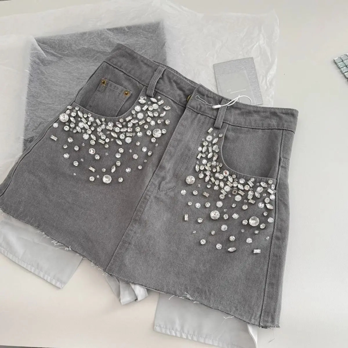 Spring Small Fragrance Set Womens High End Denim Coat Skirt Temperament Celebrity Two Piece Set Western Style 240823