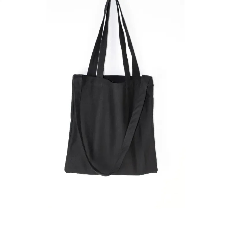 Handbag Black Canvas Student Single Shoulder Cotton Bag Gift Large Shopping Belt Pocket Cosmetic y240925