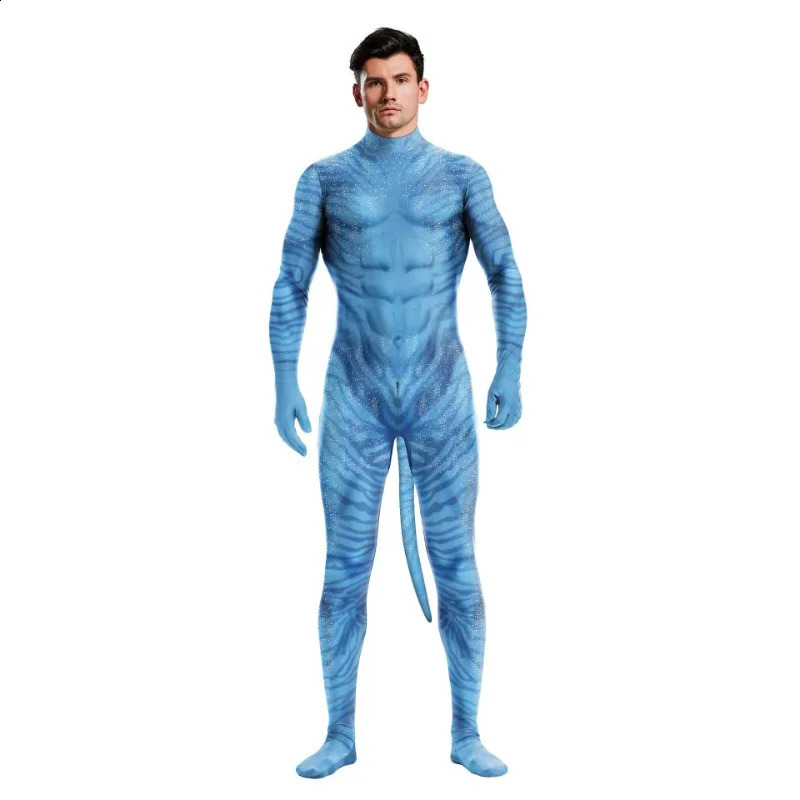 Role playing costumes Avatar movie theme 3D digital printed jumpsuit for men and women 240823