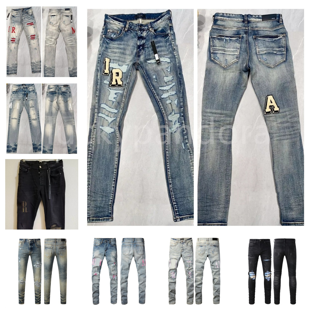 mens jeans designer jeans Luxurys fashion men jeans cool style Denim Casual designer pant distressed ripped biker black blue jean slim fit motorcycle