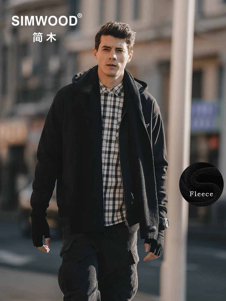 Autumn 480gsm Warm Wool Lining Large Zipper Mens Size Running Coat 240822