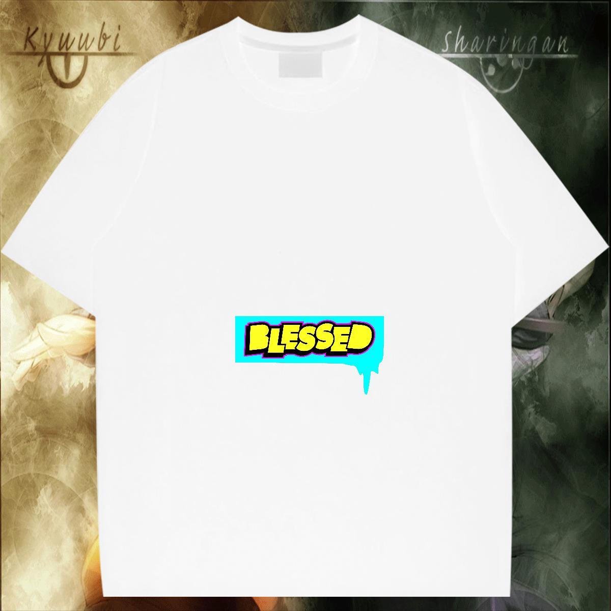 Cool T Shirts Men 230g Cotton letter Anime Printing Street DIY Anime Breathable Short Sleeve Couples T Shirts 2024 Designer Tees Shirts
