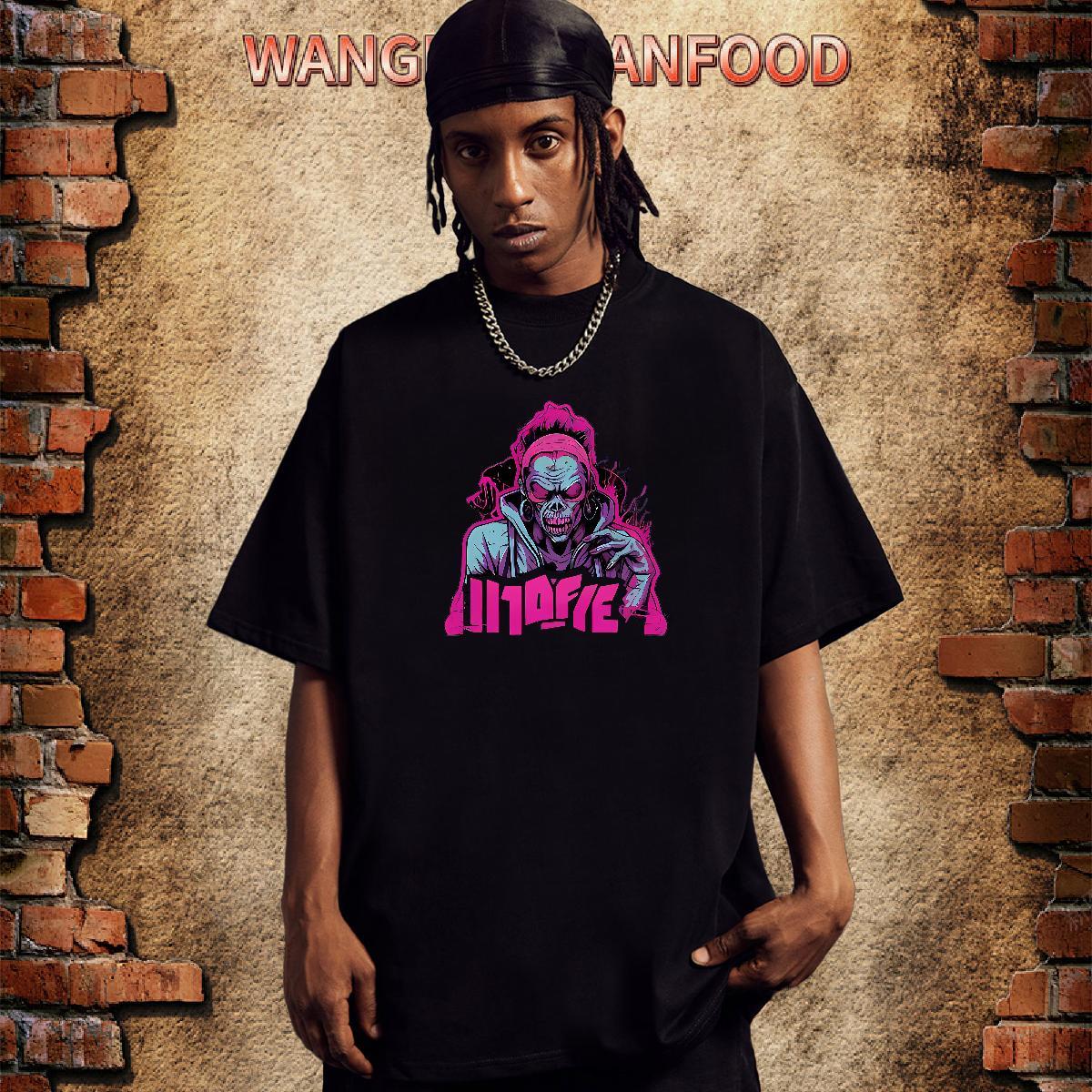 Soft T shirt 100% Cotton 230g skull Spring Summer Oversized 4XL Breathable Crew Neck Men Tops Tees Stylist Top Tees