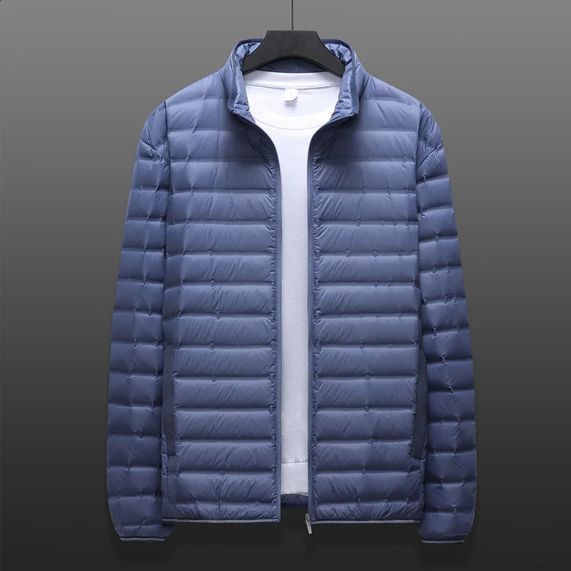 90% white duck down ultra lightweight waterproof and windproof mens inflatable jacket arrival winter Brnad Parka 5XL 6XL 240822