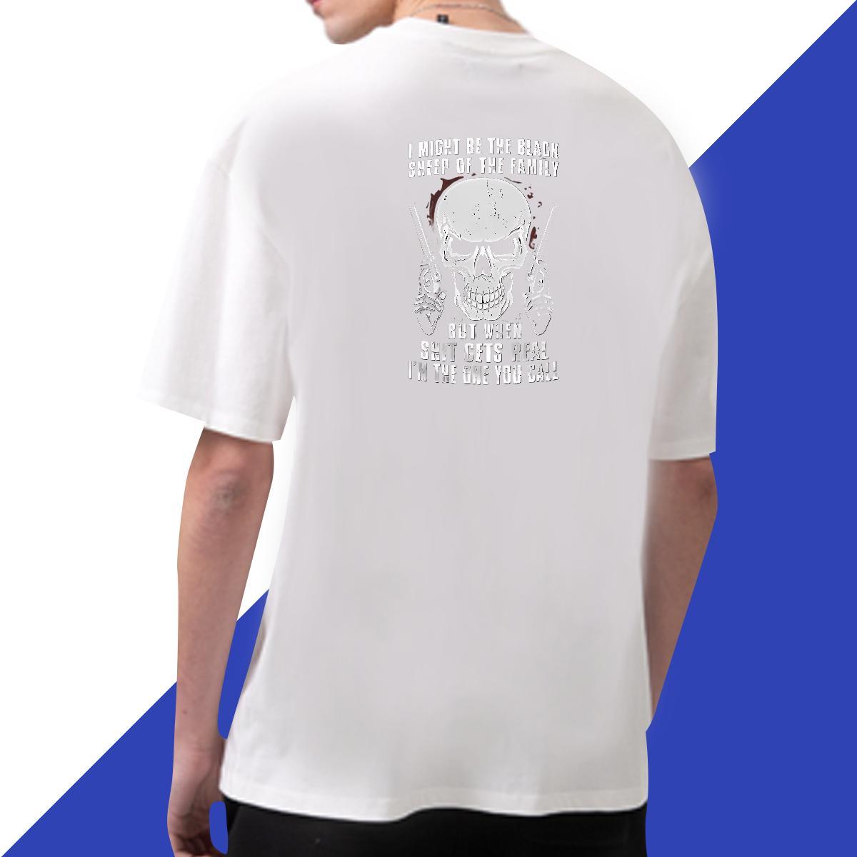 Designer T Shirts Men 230g Cotton skull Street Custom Anime Breathable Short Sleeve Men Clothes T-Shirt Designer Fashion Tops