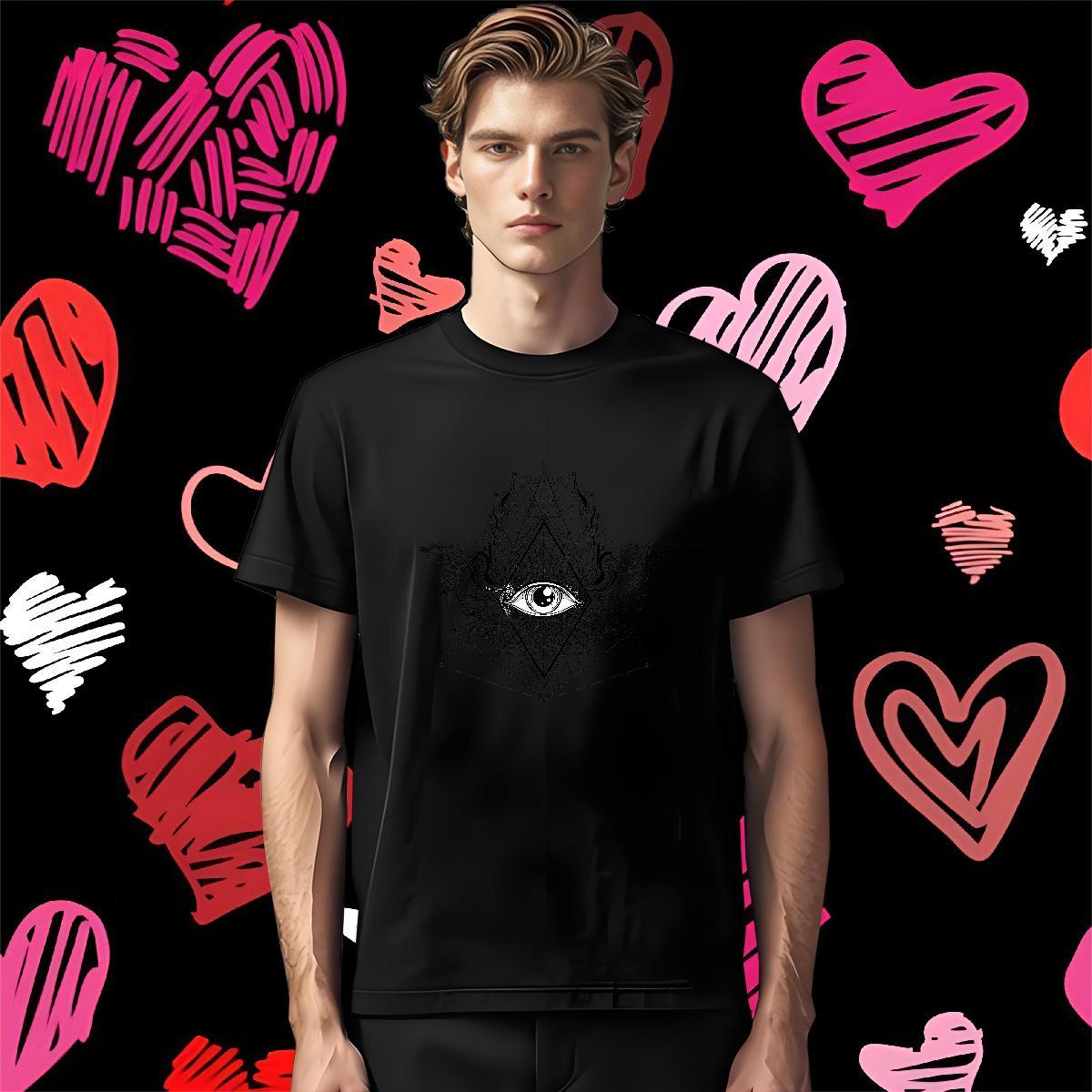 Unisex Mens T Shirts 100% Cotton 230g eye of the devil Home Outdoor DIY Anime Pure Cotton Men Tees Factory Direct Polos