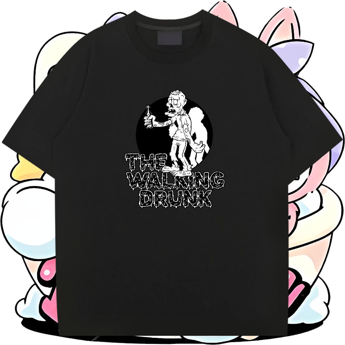 High Quality Men T Shirts 230g 100% Cotton skull Street Casual Asian Size Breathable Crew Neck Men Clothes T-Shirt DIY Polos