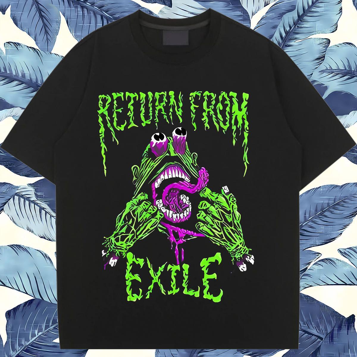 Comfortable Tshirt for Man Woman 100% Cotton 230g exile Street Wear T-Shirts Crew Neck Breathable DIY Anime Tshirts