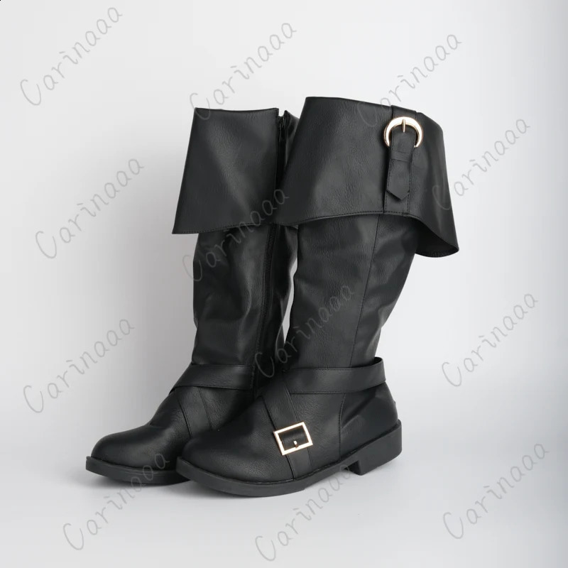 Mens medieval retro PU leather shoes medieval boots Victorian Renaissance boots role-playing shoes 240823