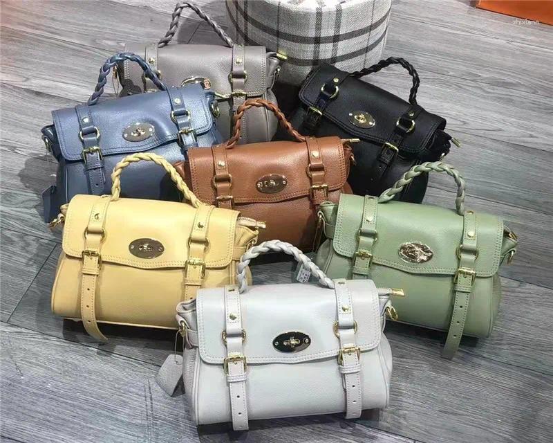 Evening Bags Genuine Leather Brand Women Tote Handbag Vintage Fashion Exquisite Design Shoulder Bag Commute Outdoor Ladies Crossbody