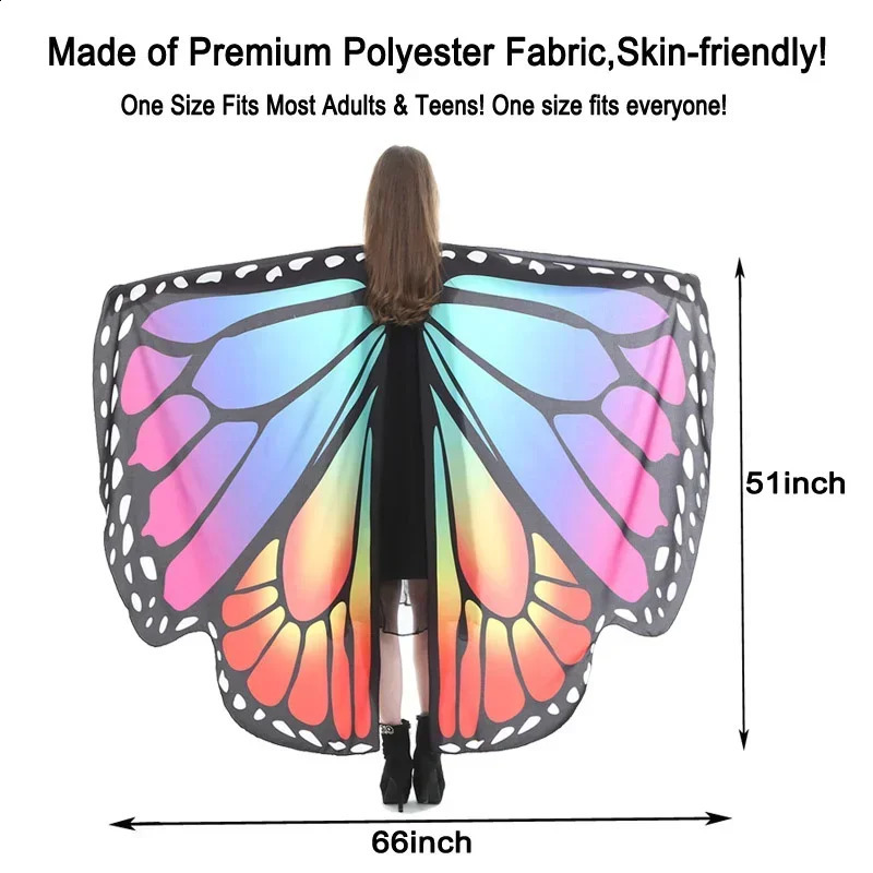 Childrens Butterfly Wings Womens Halloween Costume Adult Cosplay Female Corner 240823