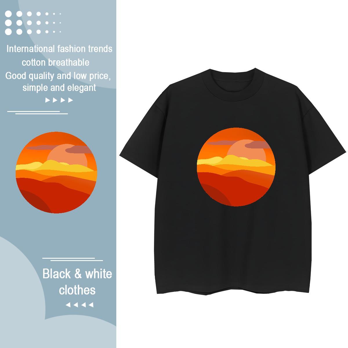 Designer Nice Couples T Shirts 230g Pure Cotton sky Spring Summer Womens T Shirts Short Sleeve O-Neck Anime Print Clothes
