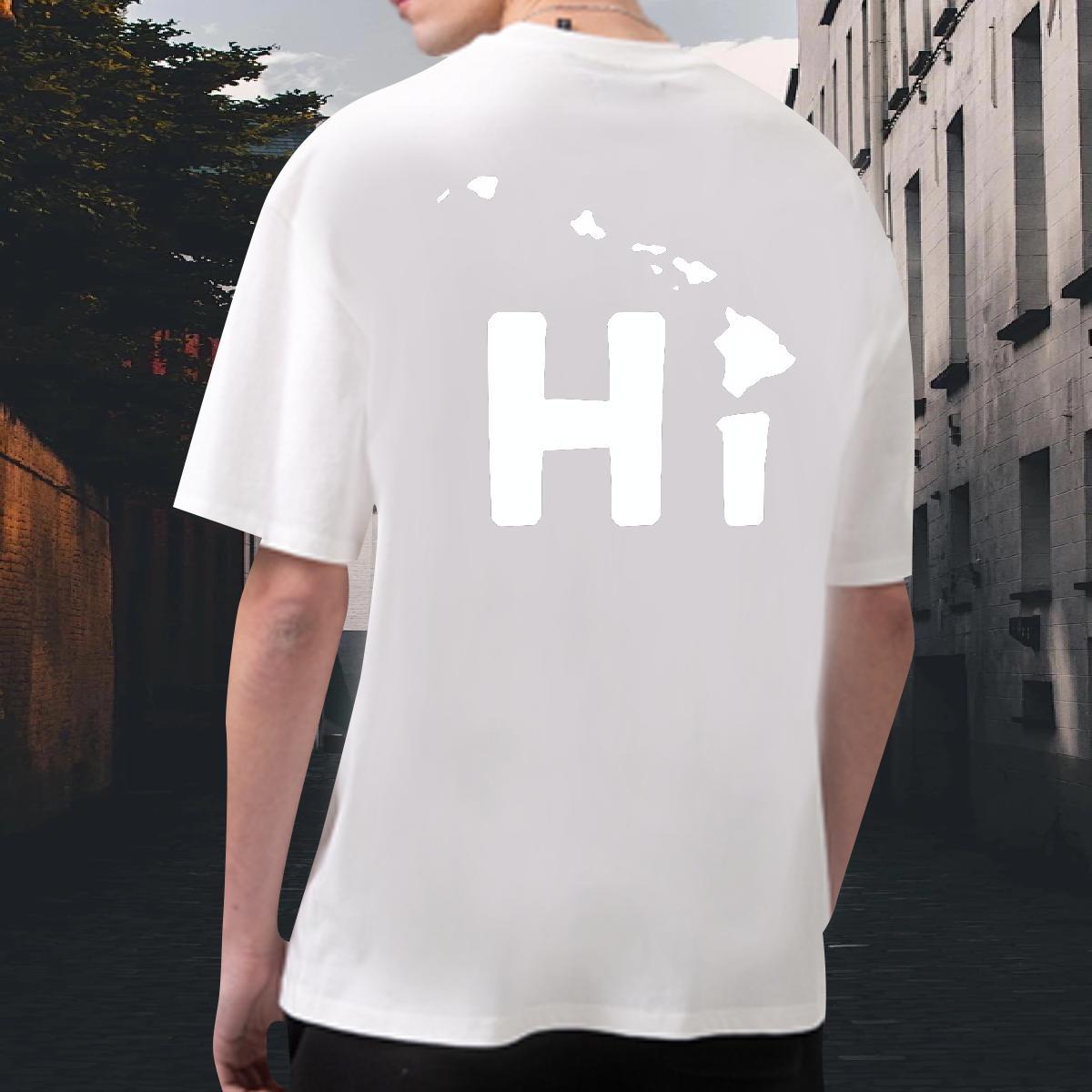 TOP Quality T-Shirts for Men 230g Cotton letter Beach Custom Anime Short Sleeve O-Neck Tshirt for Man Woman Fashion New Tops