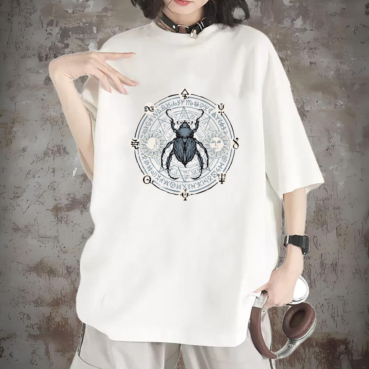 Nice Unisex Tshirts 230g Pure Cotton painting Beach T-Shirts for Women Crew Neck Custom Printing Tops Tees
