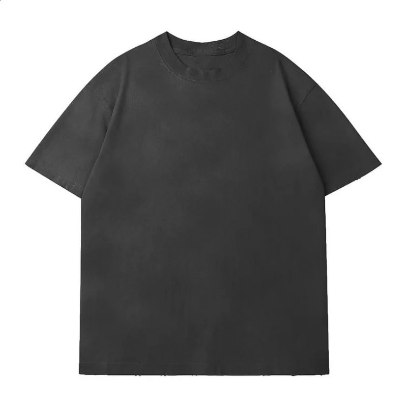 Combed 100% cotton Tshirt 5 packs mens Y2K summer short sleeved retro oversized womens top 240822