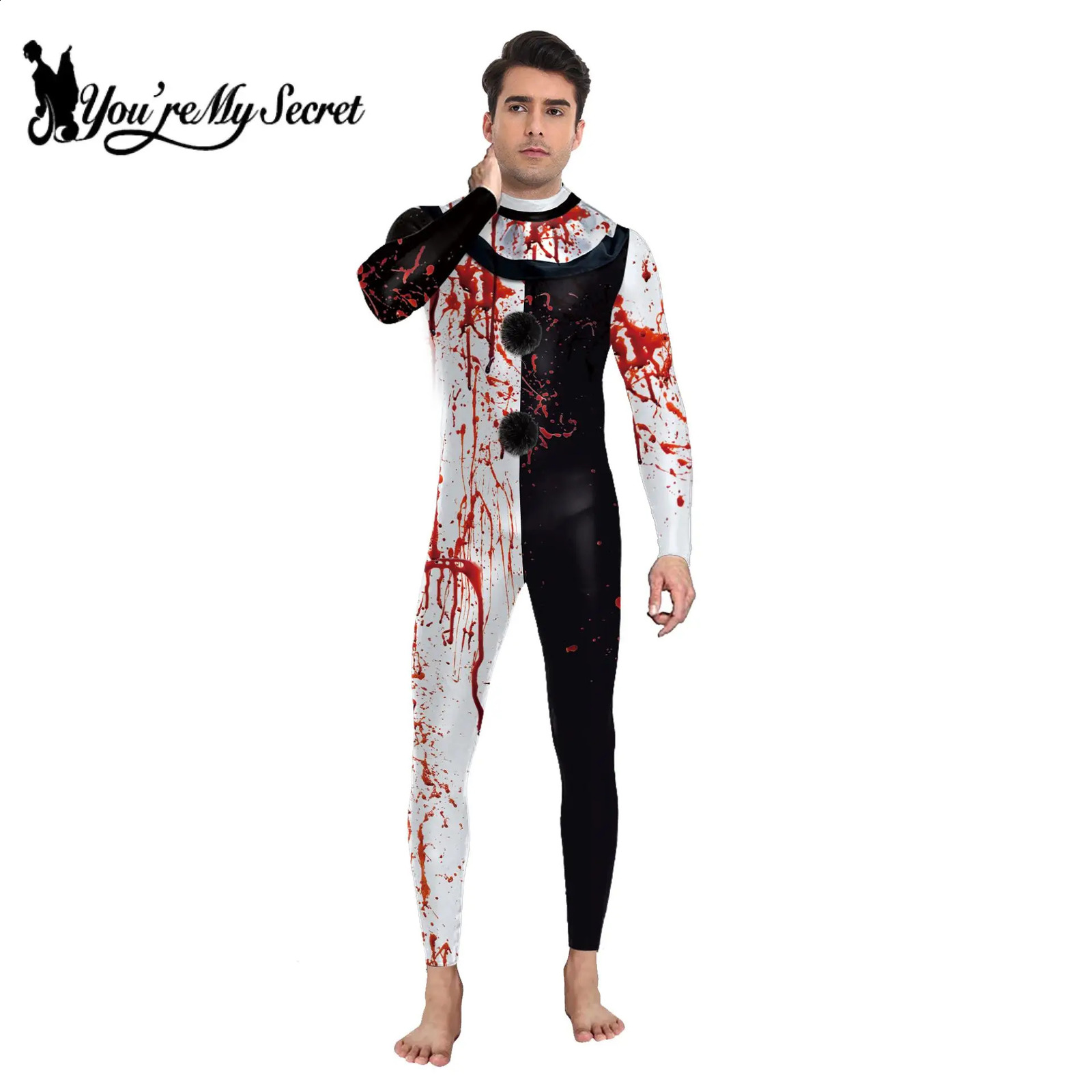 You Are My Secret Halloween Joker Movie Terror Territory 3 Costume Ghost Onesie 3D Spandex Adult Unisex jumpsuit 240823