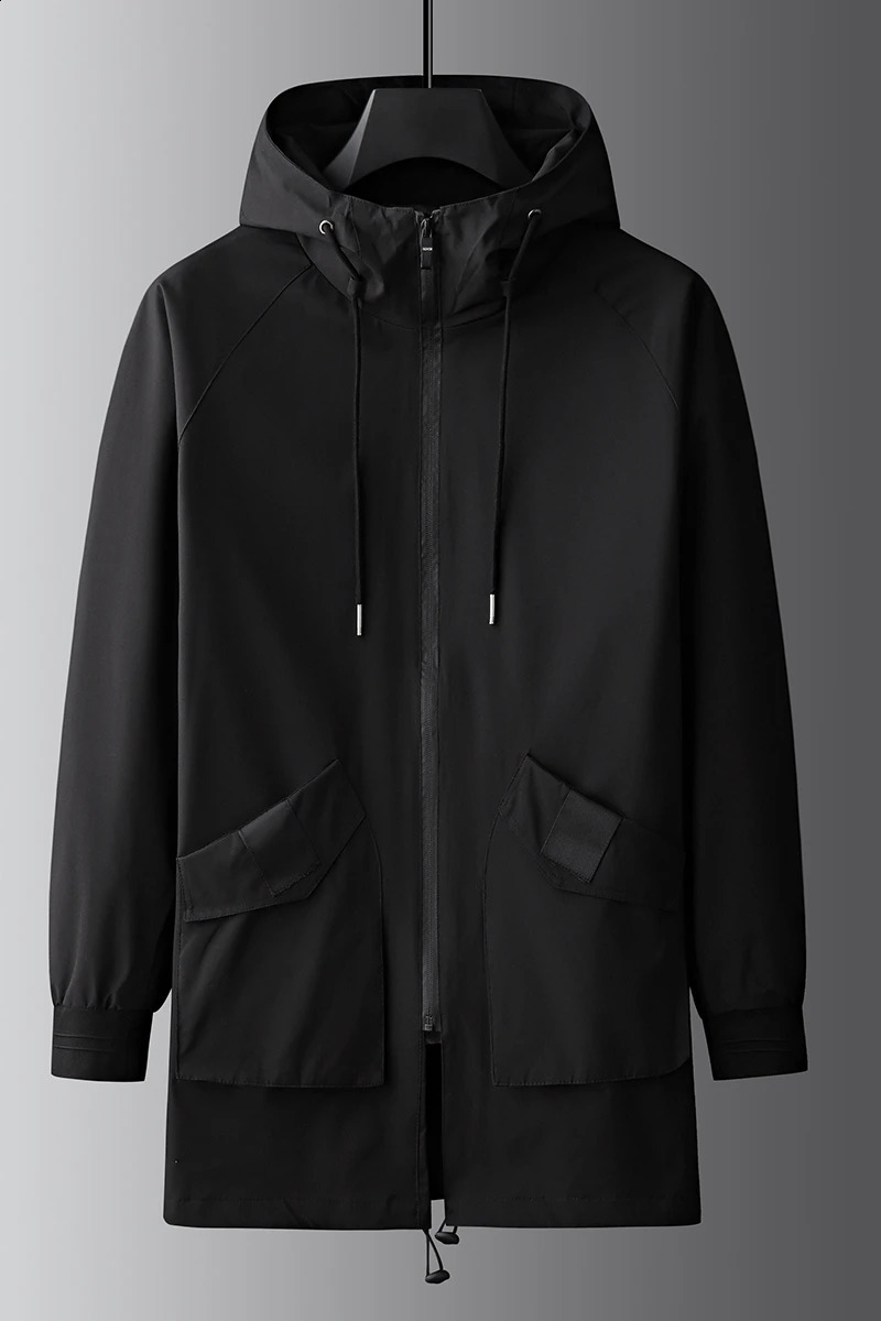 autumn Mens Casual Jacket Coat Mens High Quality Fashion Long Trench Coat Men Trench Fashion England Style size L-8XL 240822