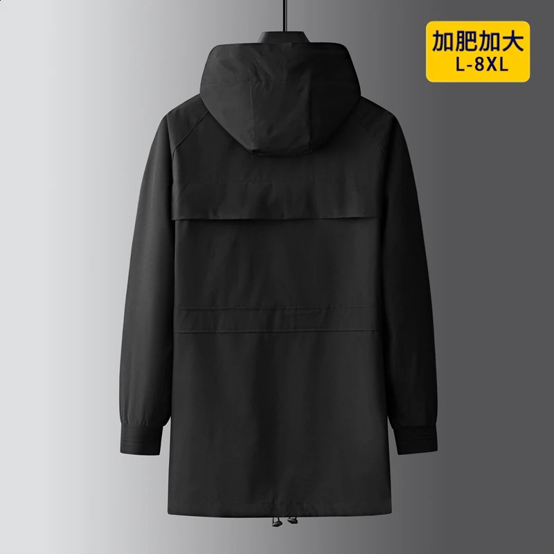 autumn Mens Casual Jacket Coat Mens High Quality Fashion Long Trench Coat Men Trench Fashion England Style size L-8XL 240822