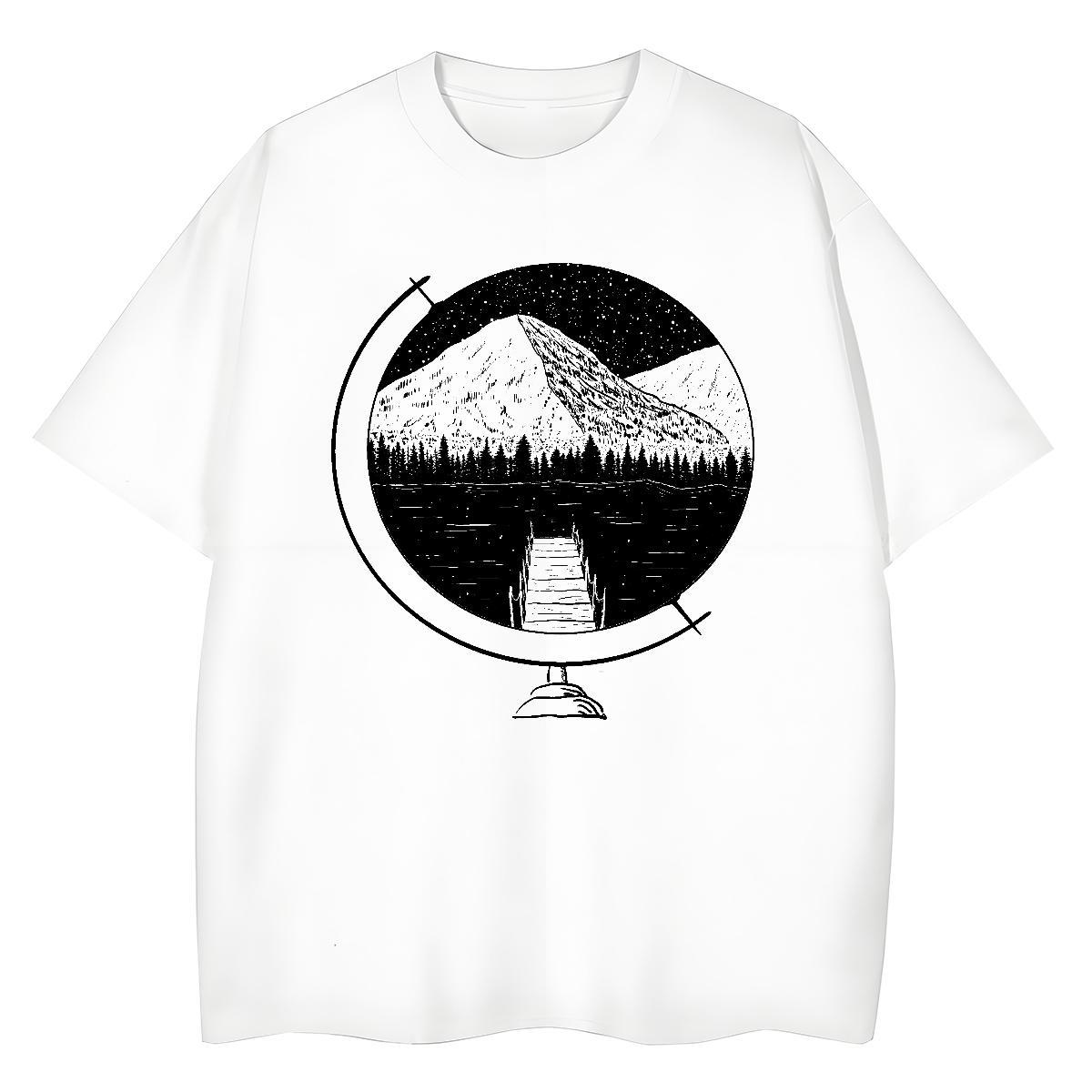 Comfortable Couples T Shirts 100% Cotton 230g painting Daily Wear T Shirt For Woman O-Neck Short Sleeve Skull Tees